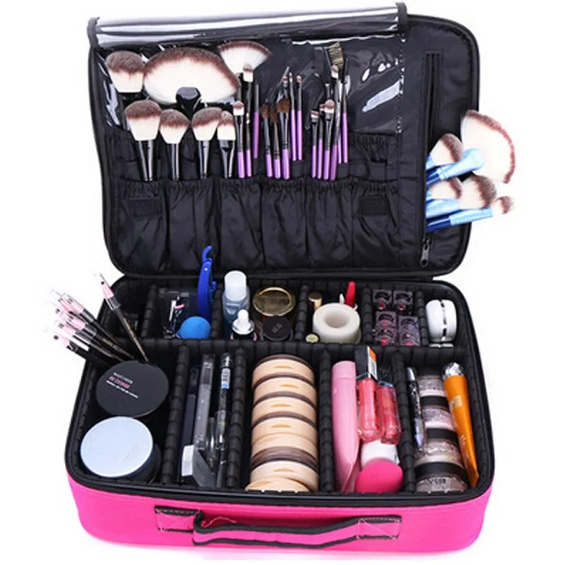Professional Organizer Large Makeup bag makeup brush cosmetic bag With hard Dividers
Professional Organizer Large Makeup bag makeup brush cosmetic bag With hard Dividers