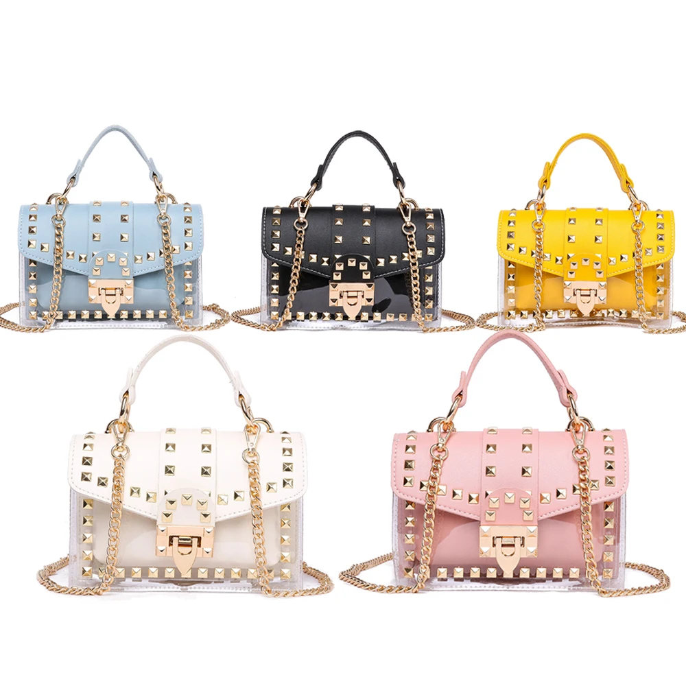 2021 trending sac a main fashion PVC jelly designer bag bolsos small rivet jelly purses women hand bags set, 5 colors
2021 trending sac a main fashion PVC jelly designer bag bolsos small rivet jelly purses women hand bags set, 5 colors