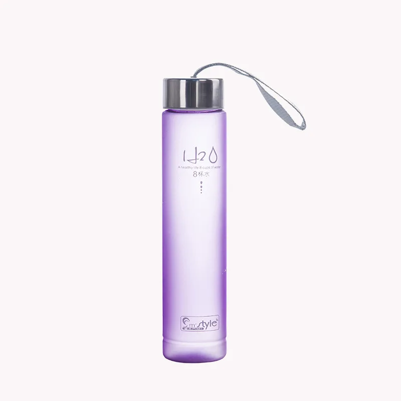 LOW MOQ Wholesale customized 280ml H20 plastic drinking bottle straight transparent water bottle with rope, Blue,red,green and purple
LOW MOQ Wholesale customized 280ml H20 plastic drinking bottle straight transparent water bottle with rope, Blue,red,green and purple