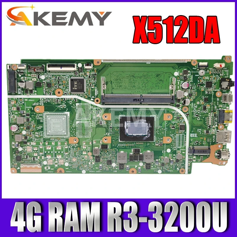 Akemy X512DA Motherboard For Asus X512DA F512DA X512D F512D X512DK Laptop Motherboard W/ 4G-RAM 3 3200U CPU
Akemy X512DA Motherboard For Asus X512DA F512DA X512D F512D X512DK Laptop Motherboard W/ 4G-RAM 3 3200U CPU