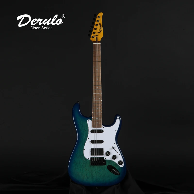 Derulo Electric Guitar OEM 6Srings Stratocaster ST type Guitar Spalted Maple Top Hand Rubbing Canadian Maple Neck Custombody
Derulo Electric Guitar OEM 6Srings Stratocaster ST type Guitar Spalted Maple Top Hand Rubbing Canadian Maple Neck Custombody
