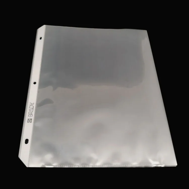 Clear punch pocket A4 size 3 Holes Plastic document Bag Clear Sheet Protector (Manufactory)