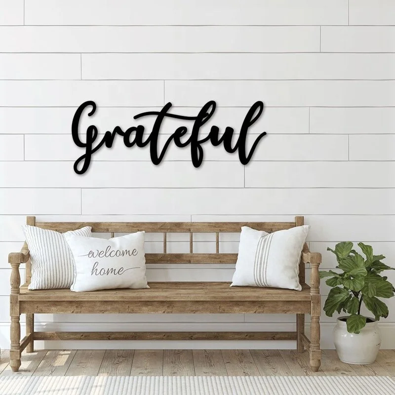 Amazon Hot Sale 3D Metal Wall Mounted Wrought Iron Black Grateful Letter Sign Wall Decor Gifts, Customized color
Amazon Hot Sale 3D Metal Wall Mounted Wrought Iron Black Grateful Letter Sign Wall Decor Gifts, Customized color