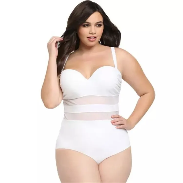Wholesale new swimsuit plus size one-piece swimwear solid color mesh stitching fat woman bikini, Shown
Wholesale new swimsuit plus size one-piece swimwear solid color mesh stitching fat woman bikini, Shown