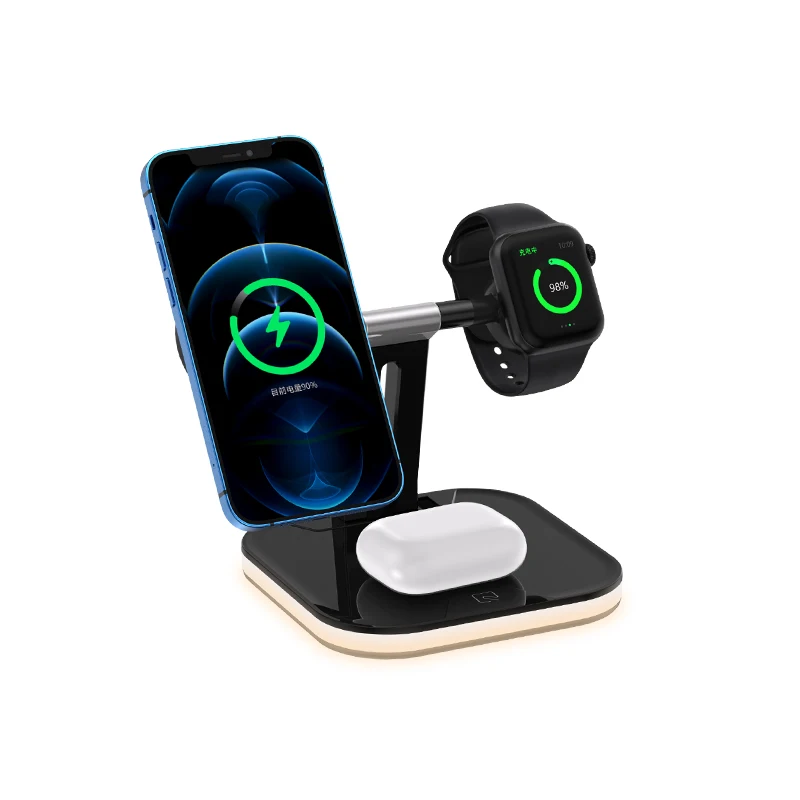 high quality qi magnetic wireless phone charger stand desk lamp mobile phone holder fast 4 in 1 wireless charger station
high quality qi magnetic wireless phone charger stand desk lamp mobile phone holder fast 4 in 1 wireless charger station