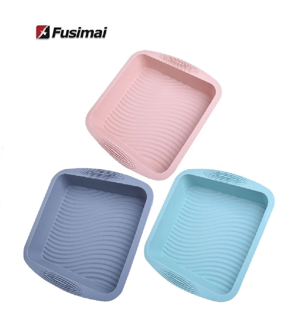 Fusimai Not Stick Silicone Cake Toast Plate Wave Bread Pan Non-slip Oven Square Baking Tray Mold
Fusimai Not Stick Silicone Cake Toast Plate Wave Bread Pan Non-slip Oven Square Baking Tray Mold