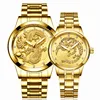 gold ladies watches sale Dragon phoenix Couples watch cheap gold watches for couples