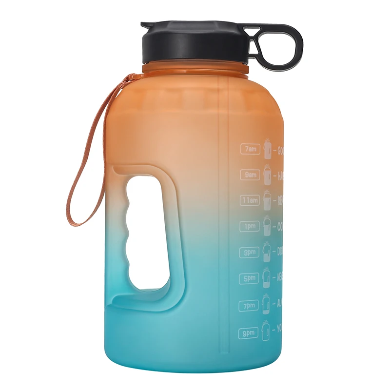 2021new amazon 2.2L half gallon sport water bottle Gradient color Large Capacity motivational Water Bottle Plastic, Customized color
2021new amazon 2.2L half gallon sport water bottle Gradient color Large Capacity motivational Water Bottle Plastic, Customized color