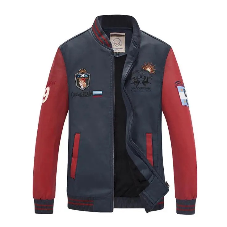Embroidered PU leather jacket for men Fashionable and versatile casual and handsome men jacket baseball uniform
Embroidered PU leather jacket for men Fashionable and versatile casual and handsome men jacket baseball uniform