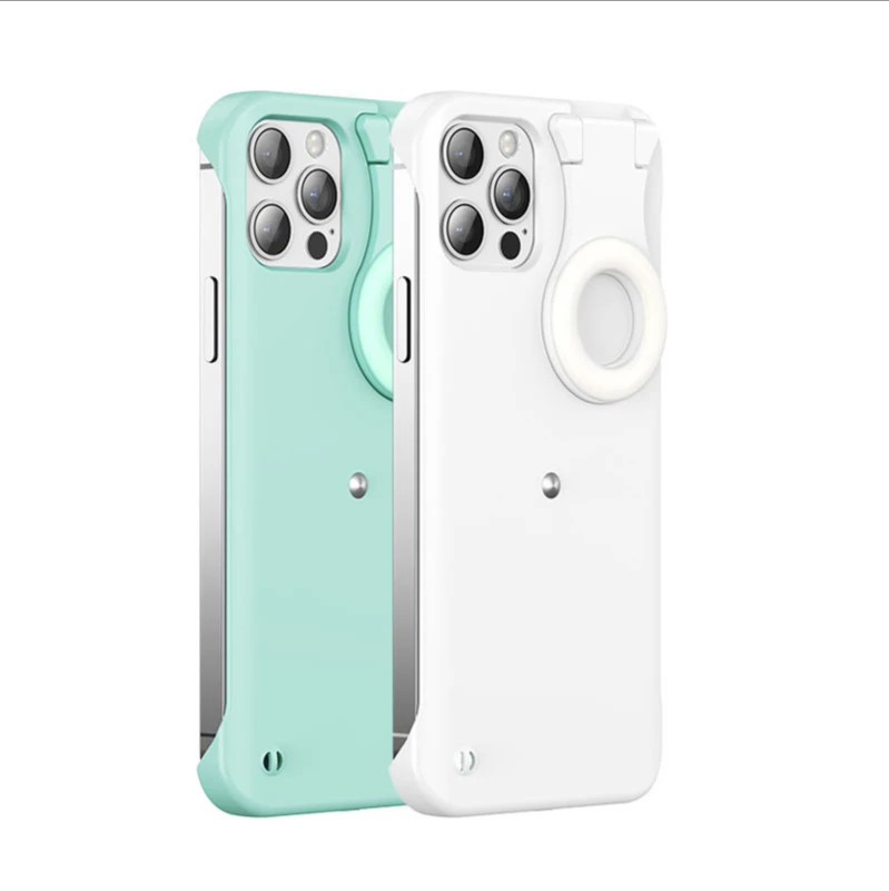 New Arrival 2021 Led Selfie Fill Light Phone Back Cover Ring Light Mobile Phone Case For Iphone 12 Pro Max, White green
New Arrival 2021 Led Selfie Fill Light Phone Back Cover Ring Light Mobile Phone Case For Iphone 12 Pro Max, White green
