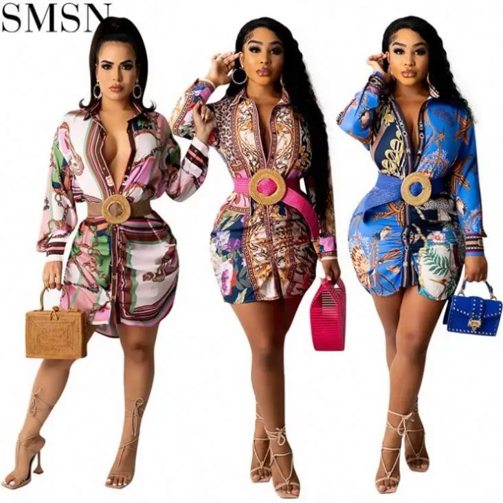 Hot Sale Autumn Loose Long Sleeve Print Women Clothes Dresses Shirt Dresses Women Casual
Hot Sale Autumn Loose Long Sleeve Print Women Clothes Dresses Shirt Dresses Women Casual
