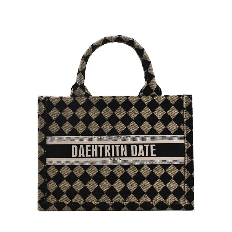 High-quality PU Large Capacity Handbag Ladies Simple Casual Shopping Bag Retro Checkerboard Tote Bag, Customized color
High-quality PU Large Capacity Handbag Ladies Simple Casual Shopping Bag Retro Checkerboard Tote Bag, Customized color