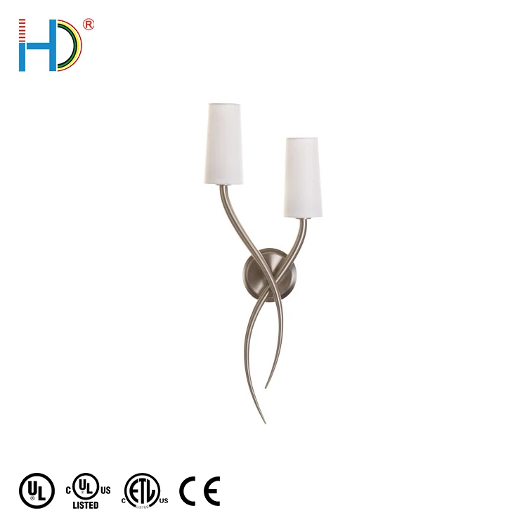 Double Head White Hardback Triangle Antique Wall Light Made In China