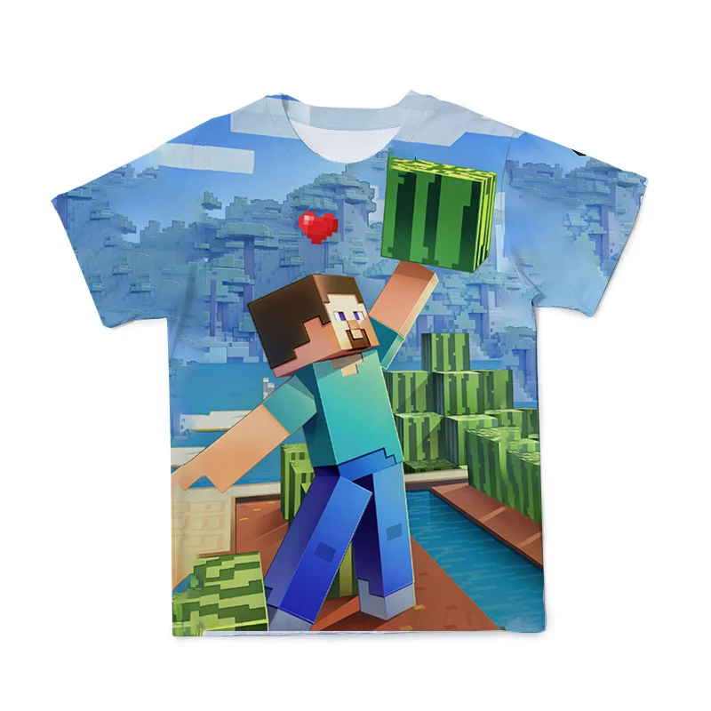 Hot Sale New Arrival Popular Design Cartoon Pictures polyester Kids Boys Sports My World 3D Tshirts Children Clothing, Customized color
Hot Sale New Arrival Popular Design Cartoon Pictures polyester Kids Boys Sports My World 3D Tshirts Children Clothing, Customized color