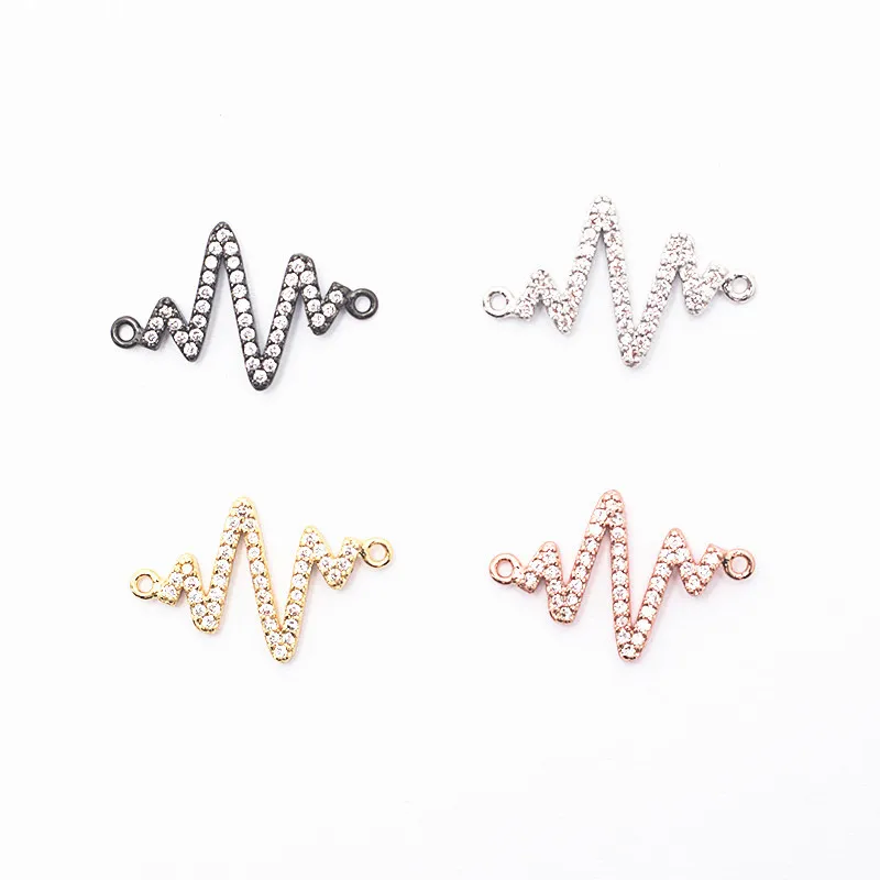 DIY Connector for Bracelets Necklaces Handmade Micro Pave White CZ Shiny Spacer Charm for Jewelry Making ECG lightning Charms
DIY Connector for Bracelets Necklaces Handmade Micro Pave White CZ Shiny Spacer Charm for Jewelry Making ECG lightning Charms