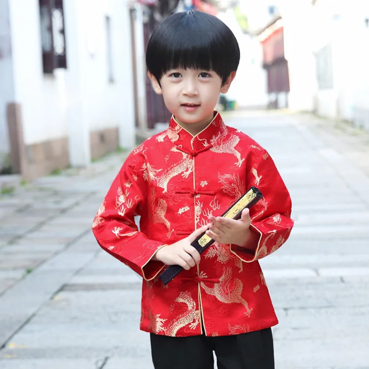 Chongsam Kid Boy Qi Pao Readymade Chinese Traditional Style Baby Red Long Sleeve Brocade Kid Cheongsam Blouse Dress For Boy
Chongsam Kid Boy Qi Pao Readymade Chinese Traditional Style Baby Red Long Sleeve Brocade Kid Cheongsam Blouse Dress For Boy