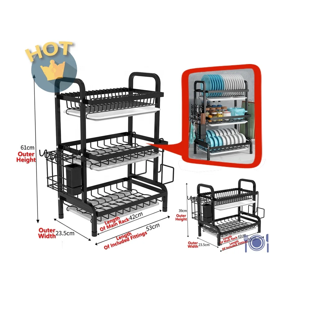 Hot Sale Household Products 2 Layers Dish Rack Dish Rack Kitchen Organizer Shelf Plate Rack Dish
Hot Sale Household Products 2 Layers Dish Rack Dish Rack Kitchen Organizer Shelf Plate Rack Dish