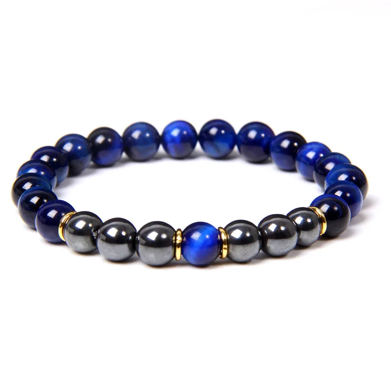High Quality Amazon Hot Selling Designs Natural 8mm Blue Gold Tiger Eye Hematite Beads Men Women Elastic Stretch Bracelets
High Quality Amazon Hot Selling Designs Natural 8mm Blue Gold Tiger Eye Hematite Beads Men Women Elastic Stretch Bracelets