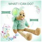 Electronic Musical Lady Plush giant Teddy Bear Stuffed Animal Singing and Swinging Plush Toy Interactive Animated Kids Gift
