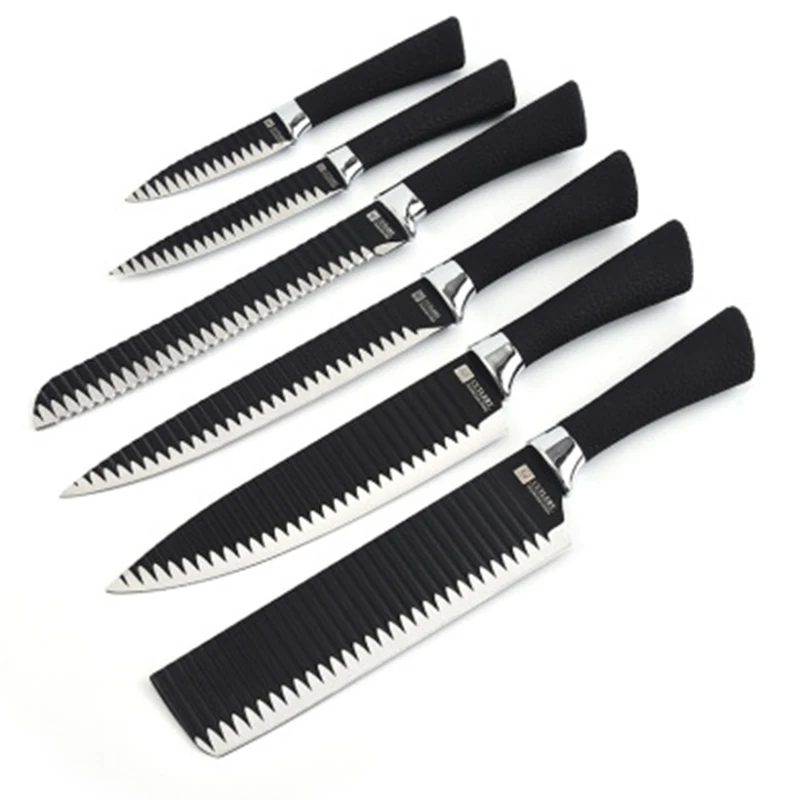 2021 Factory Supply 6pcs Black Multifunctional Durable Professional Kitchen Knife Chef Set Stainless Steel
2021 Factory Supply 6pcs Black Multifunctional Durable Professional Kitchen Knife Chef Set Stainless Steel
