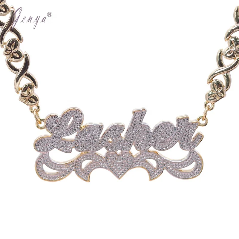 Genya New alloy letter pendant necklaces woman's custom name necklace personalised XoXo necklace set, As picture
Genya New alloy letter pendant necklaces woman's custom name necklace personalised XoXo necklace set, As picture