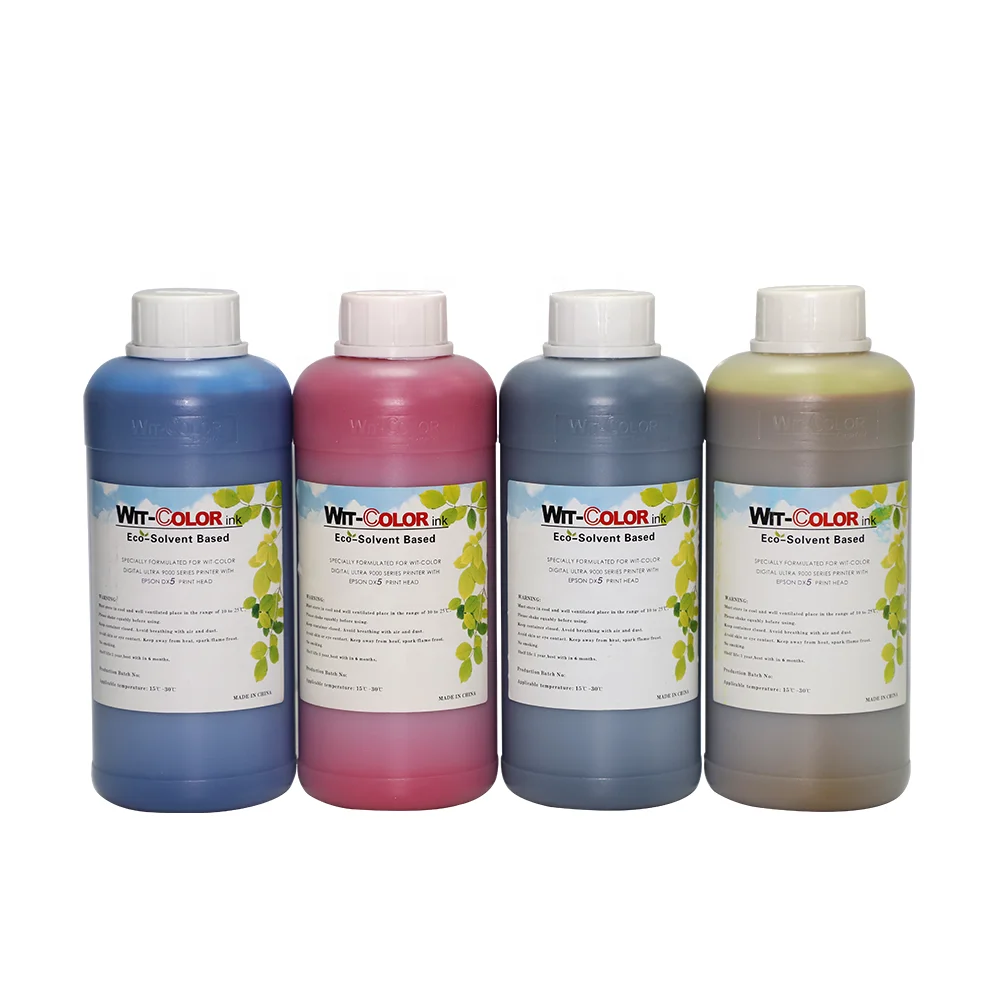 

indoor compatible water based Wit Color 9000 Eco Solvent Ink long life For Dx5 Dx7 I3200 Xp600 Printhead