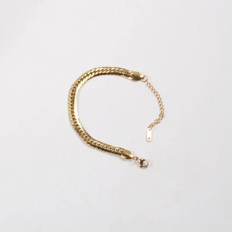 18K PVD Gold Plated Chunky Basic Stainless Steel Chain Bracelet for Women Wholesale Jewelry 18K Gold Plated Bracelet
18K PVD Gold Plated Chunky Basic Stainless Steel Chain Bracelet for Women Wholesale Jewelry 18K Gold Plated Bracelet