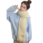 Wholesale Scarf Warm Cashmere Custom Lady Fabric Autumn Chunky Scarf Long Acrylic Shawl Winter