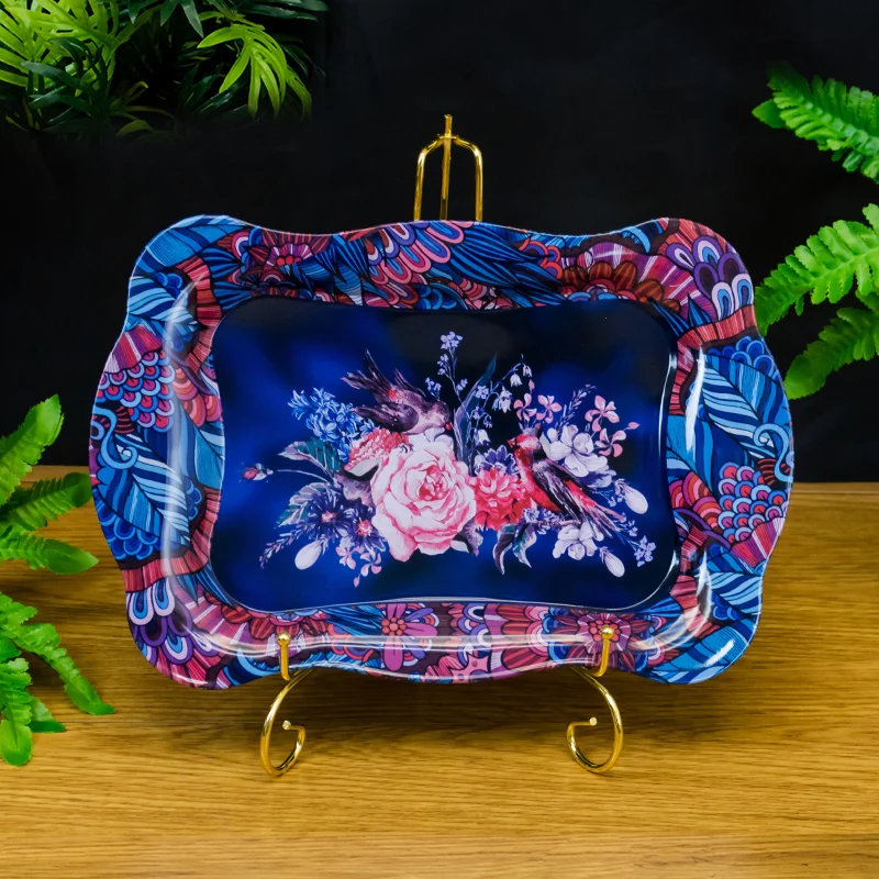 Creative Design Metal Tray Size 40x25cm European Style Printing Fruit Serving Tray Large
Creative Design Metal Tray Size 40x25cm European Style Printing Fruit Serving Tray Large