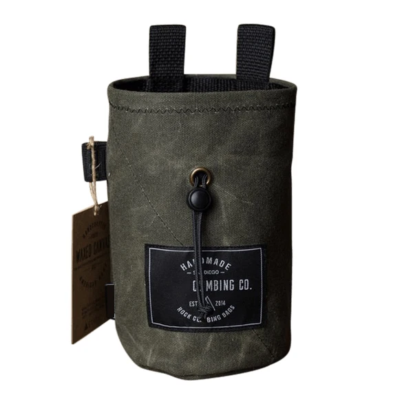 New Eco Waterproof Waxed Canvas Chalk Bags for Climbing & Bouldering, Customized color
New Eco Waterproof Waxed Canvas Chalk Bags for Climbing & Bouldering, Customized color