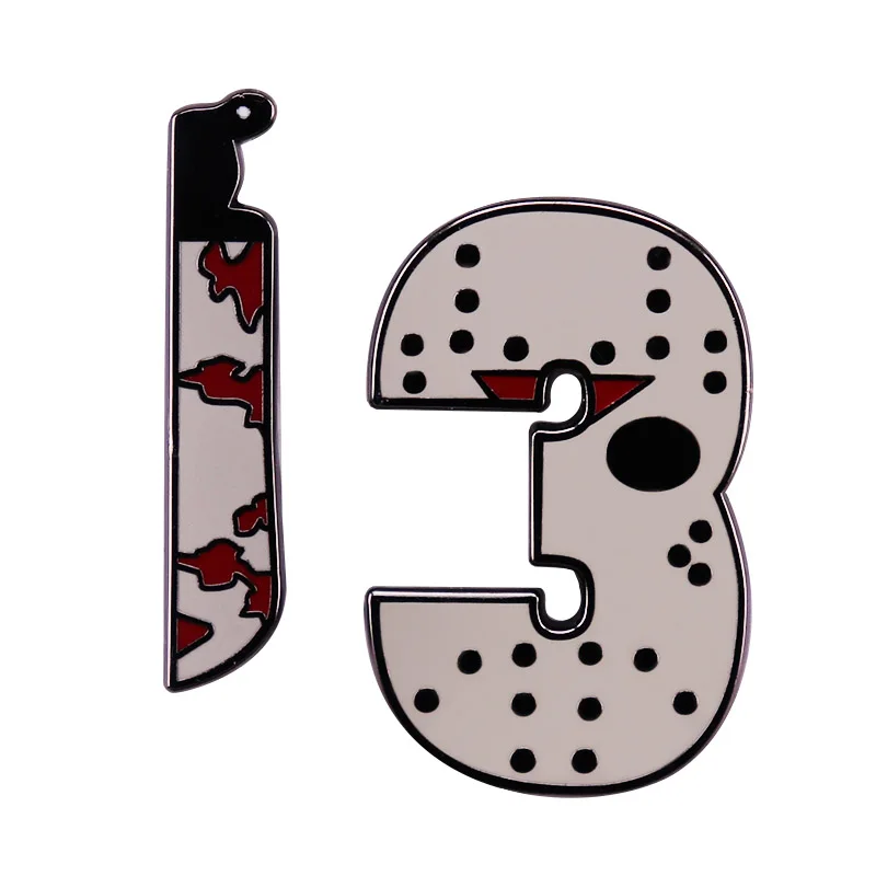 Friday The 13th Pins Bloody Machete and Jason Hockey Mask Brooch 80s Horror Movie Fans Perfect Collection
Friday The 13th Pins Bloody Machete and Jason Hockey Mask Brooch 80s Horror Movie Fans Perfect Collection