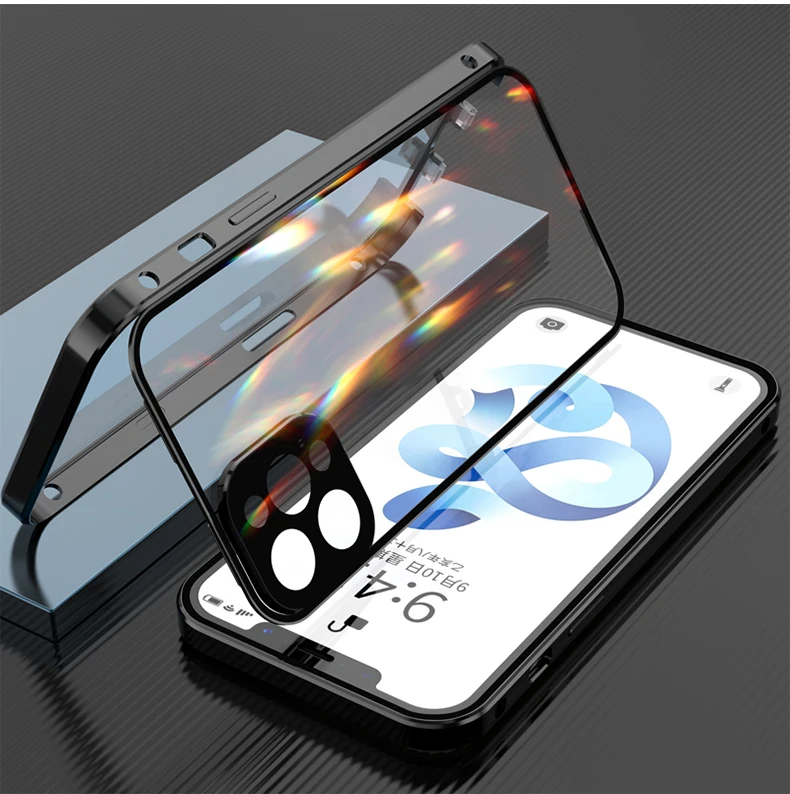 Hot Selling Aluminum Magnetic Double Tempered Glass Case for iphone 13 12 pro max 2021
Hot Selling Aluminum Magnetic Double Tempered Glass Case for iphone 13 12 pro max 2021