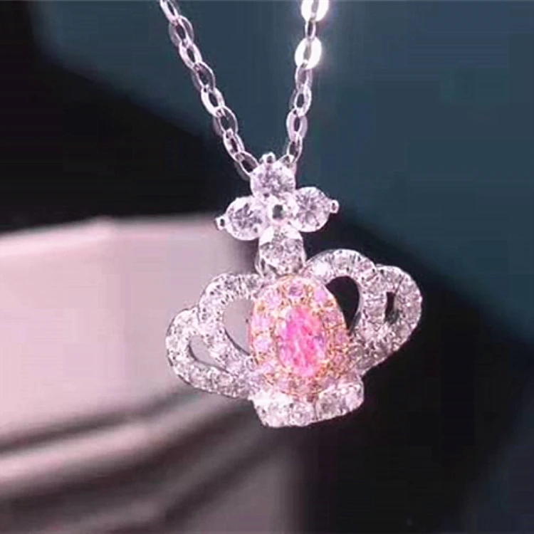 Hot Selling Women Engagement Jewelry Crown Shape 18k Gold 0.075ct Natural Color Diamond Necklace
Hot Selling Women Engagement Jewelry Crown Shape 18k Gold 0.075ct Natural Color Diamond Necklace