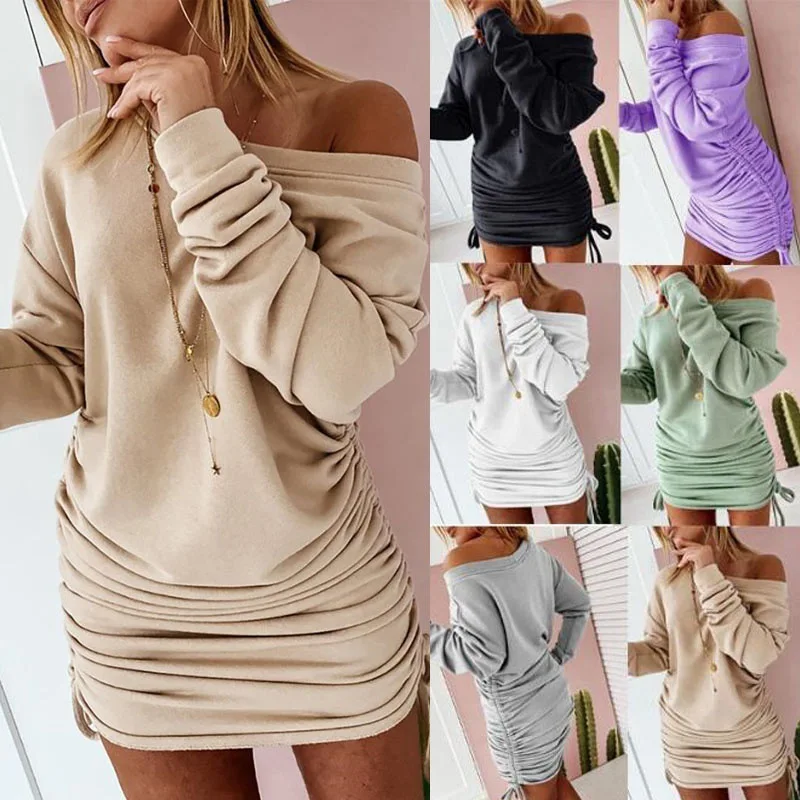 Dropshipping High Quality Women'S Solid Color Pleated Sleeves Fall Dresses plus size women's dresses casual dresses, 6 color
Dropshipping High Quality Women'S Solid Color Pleated Sleeves Fall Dresses plus size women's dresses casual dresses, 6 color