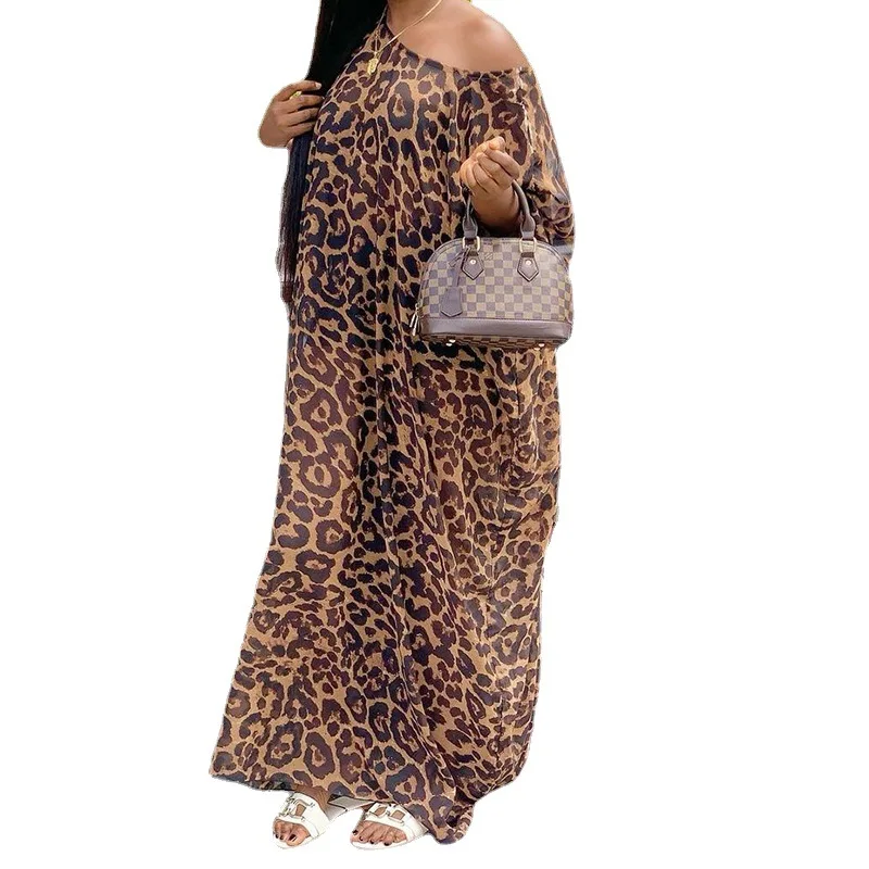 2021 Hot Sale Sling Chiffon Leopard Pattern Loose Off-the-shoulder Casual Long Dress
2021 Hot Sale Sling Chiffon Leopard Pattern Loose Off-the-shoulder Casual Long Dress