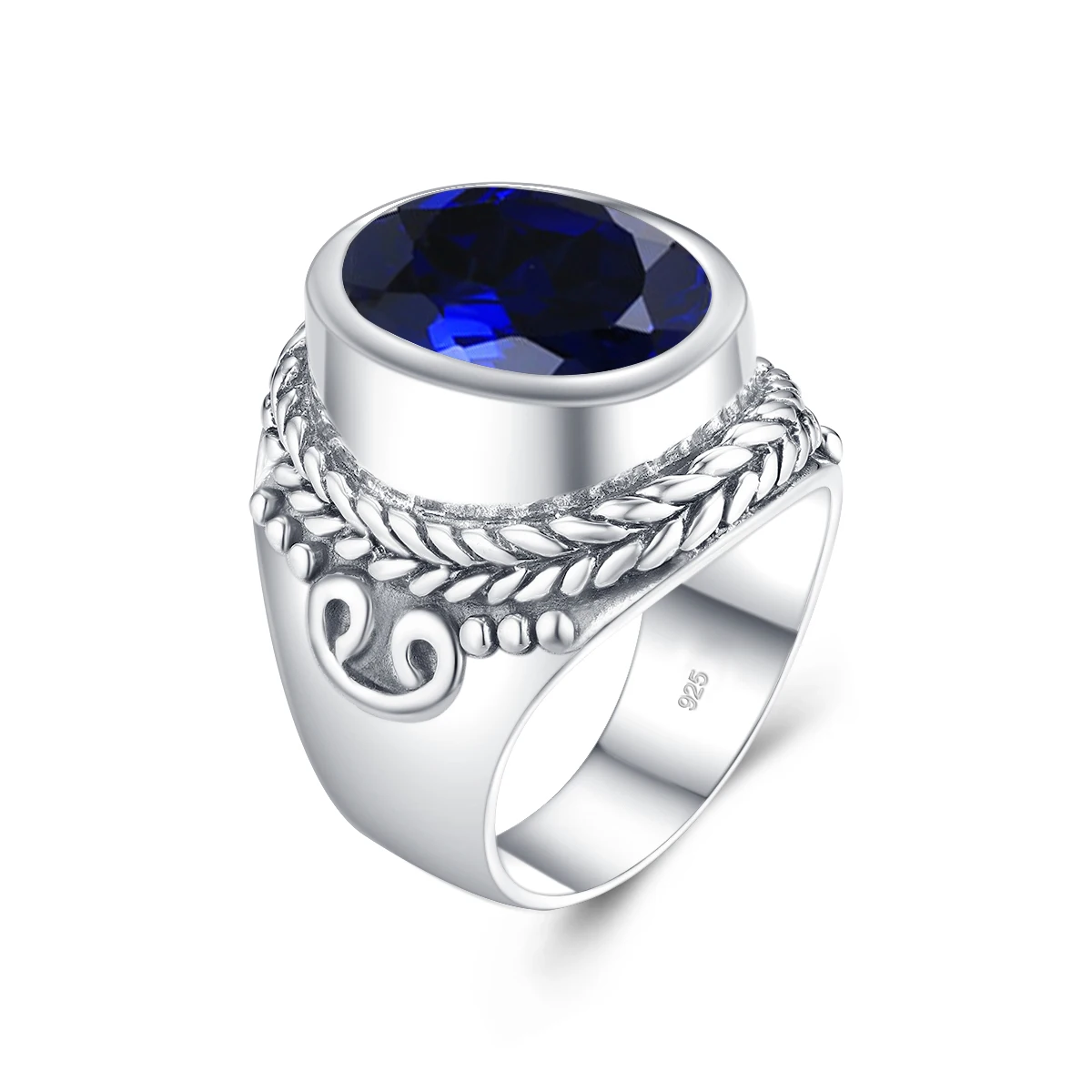 Antique Pattern Gemstone Man Rings 925 Sterling Silver Fine Jewelry Sapphire High Quality Personalized Ring
Antique Pattern Gemstone Man Rings 925 Sterling Silver Fine Jewelry Sapphire High Quality Personalized Ring