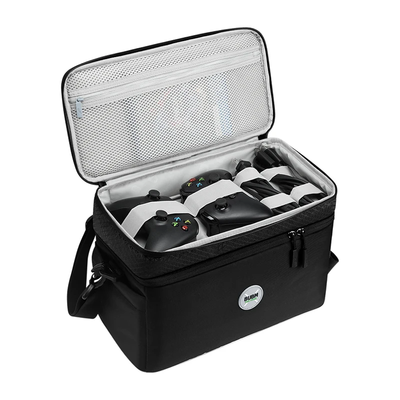 BUBM Quality Jacquard Nylon Black Game Accessories Console Travel Carrying Storage Organizer Shoulder Cube Bag for Xbox Serie X
BUBM Quality Jacquard Nylon Black Game Accessories Console Travel Carrying Storage Organizer Shoulder Cube Bag for Xbox Serie X