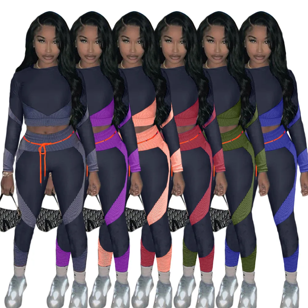 2020 Women Fall Jogger Set Stretchy 2 Piece Set Women Sportswear Tracksuits for Women
2020 Women Fall Jogger Set Stretchy 2 Piece Set Women Sportswear Tracksuits for Women