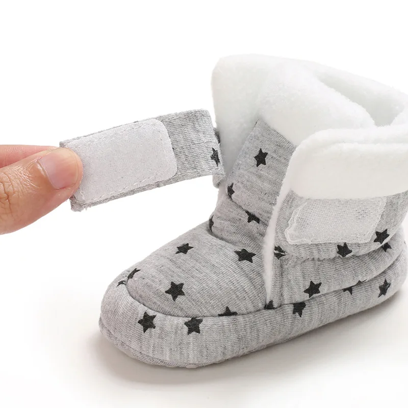 Winter New arrival stars print warm boots baby walking boots for boys and girls 2020 supplier
