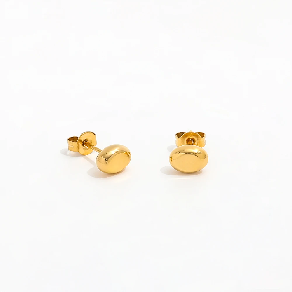 Trendy Earring 18K Gold Plated Dainty Oval Flat Bead Colorful Rose Enamel Stud Earrings Wholesale Stainless Steel for Women
Trendy Earring 18K Gold Plated Dainty Oval Flat Bead Colorful Rose Enamel Stud Earrings Wholesale Stainless Steel for Women
