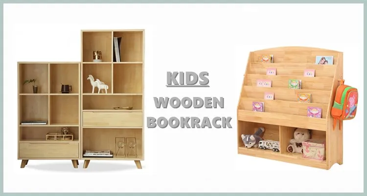 modern kids bookshelf designs with door solid wood bookcase wall