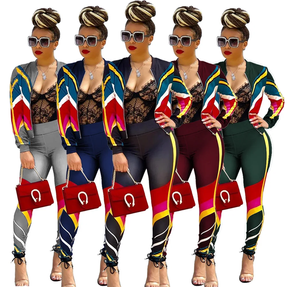 G3230 Sexy Women's Patchwork Tracksuit Colorful Fashion Digital Print Two Piece Sets, Black, pink ,green, orange
G3230 Sexy Women's Patchwork Tracksuit Colorful Fashion Digital Print Two Piece Sets, Black, pink ,green, orange