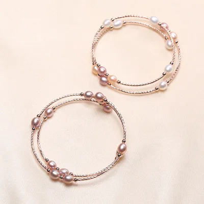 Elegant Women Jewelry 6mm Rice Pearl Bracelet Bangle Two Layer Genuine Natural Freshwater Pearl Beads Bracelet For Women
Elegant Women Jewelry 6mm Rice Pearl Bracelet Bangle Two Layer Genuine Natural Freshwater Pearl Beads Bracelet For Women
