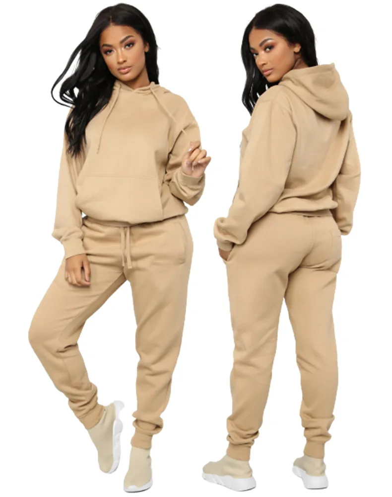 2021 Fall Solid Color Hoodie Casual Trouser Women Fall Casual Two Piece Sets Outfits For Women
2021 Fall Solid Color Hoodie Casual Trouser Women Fall Casual Two Piece Sets Outfits For Women