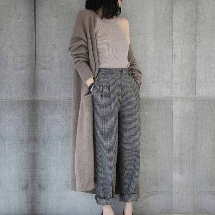Fashion Style Womens Cashmere Like Sweaters Long Sleeve Cardigan Women With Pocket, Black, dark tan
Fashion Style Womens Cashmere Like Sweaters Long Sleeve Cardigan Women With Pocket, Black, dark tan