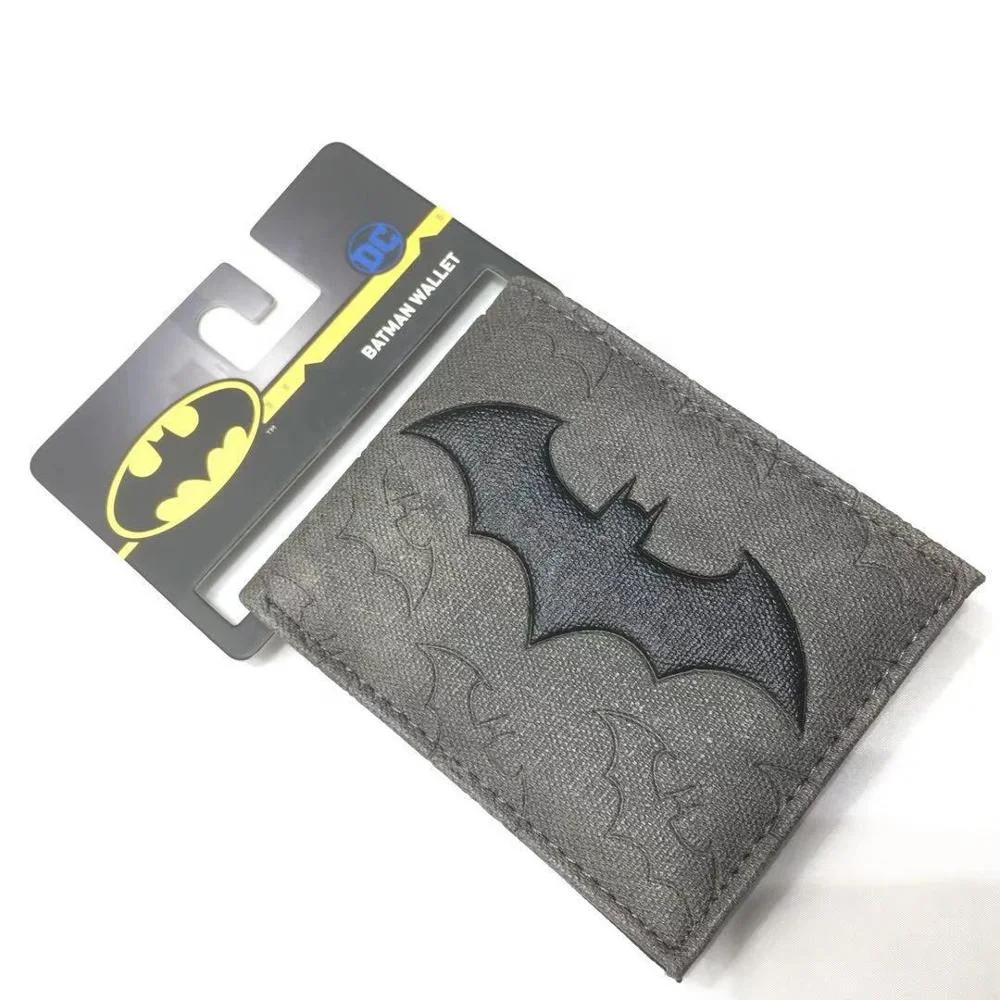 باتمان محفظة الكرتون كاريكاتير رمز ثنائية أضعاف محفظة id نافذة البريدي جيب الائتمان حامل بطاقات