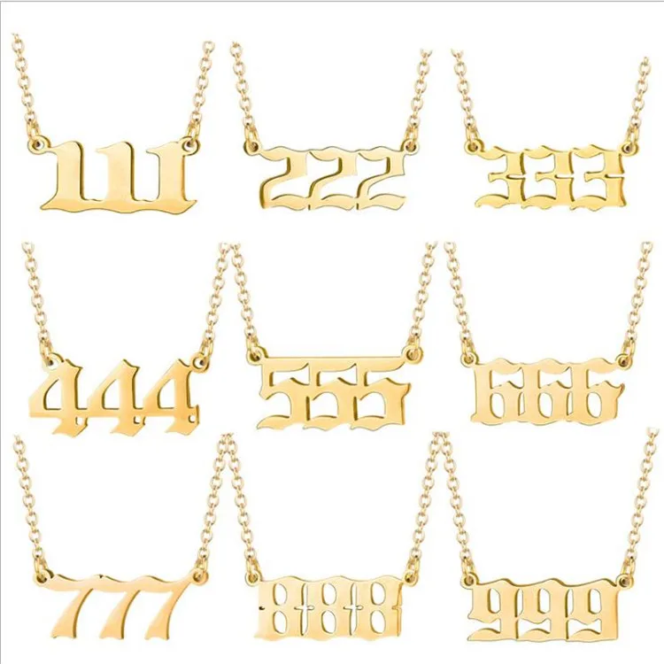 Custom Necklace 111 222 Stainless Steel Gold Plated Angel Number Necklaces For Women, Steel/gold/rose gold
Custom Necklace 111 222 Stainless Steel Gold Plated Angel Number Necklaces For Women, Steel/gold/rose gold