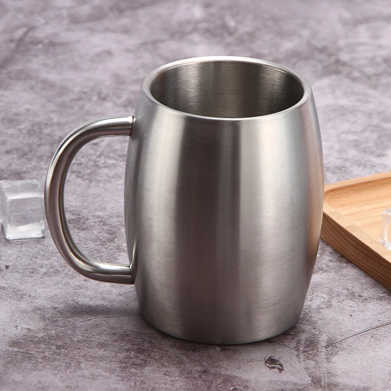 Modern double wall milk drinking beer cup creative gift stainless steel coffee mug with handle For Kid
Modern double wall milk drinking beer cup creative gift stainless steel coffee mug with handle For Kid