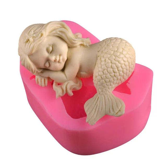 Mermaid Cake Decoration Mold Aromatherapy Plaster Mold Cute Sleeping Mermaid Fondant Silicone Mold Kitchen Accessories, As show
Mermaid Cake Decoration Mold Aromatherapy Plaster Mold Cute Sleeping Mermaid Fondant Silicone Mold Kitchen Accessories, As show