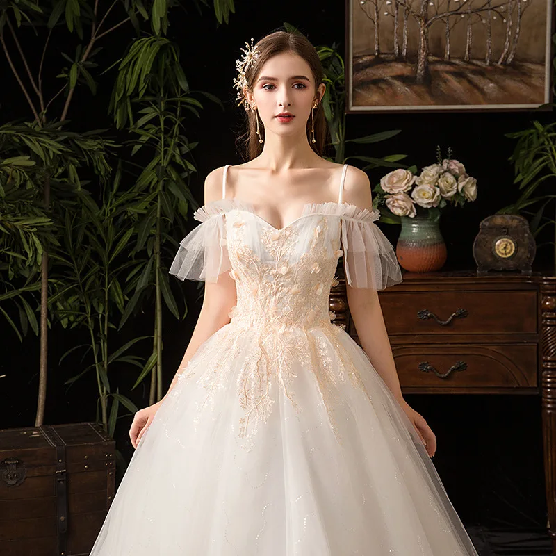 Love Season New Bridal One-Shoulder Tube Top Thin Simple And Light Rack Gold Wedding Dress Bridal, White
Love Season New Bridal One-Shoulder Tube Top Thin Simple And Light Rack Gold Wedding Dress Bridal, White